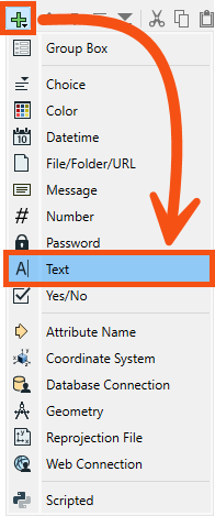 Adding a Text parameter
